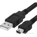 Custom Shied 5PIN Mini B USB 2.0 Charger Data Extension Cable For PS3